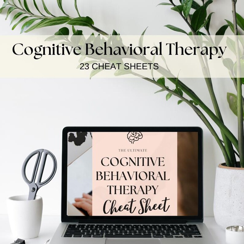 CBT Cheat Sheet Printable Cognitive Behavioral Therapy Guide Mental ...
