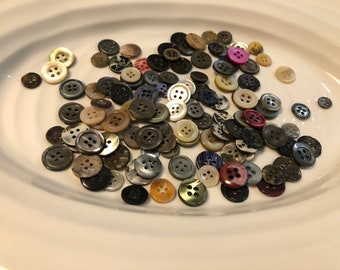 40 assorted gold with colours 4 hole buttons Gold Four Hole Buttons