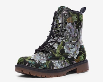 靴 00s archive workboots camouflage y2k Vegan Leather Combat Boots, Y2k Camo Boots, Festival Boots, Lace