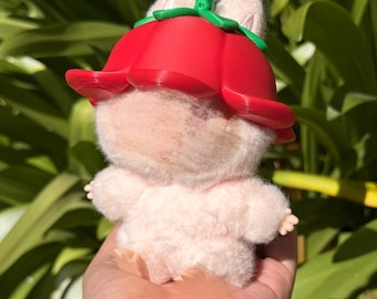 Flower Hat for Keychain plush doll costume: Tulip Rose Inspired