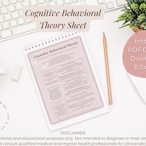 Werkblad cognitieve gedragstheorie | CBT-pdf-bron | Afdrukbare geestelijke gezondheid en copingvaardigheden