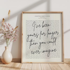 Vierter Flügel Zitat Poster | Ich war länger dein als du dir vorstellen kannst | Xaden Riorson | violettes Sorrengail | Digitaler Geschenkdruck