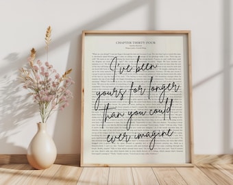 Fourth Wing Quote Poster| I&#39;ve Been Yours for Longer Than You Could Ever Imagine | Xaden Riorson | Violet Sorrengail | Digital Gift Print