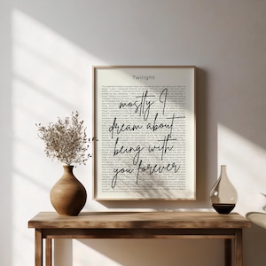 Twilight Poster Print | Wall Art | The Twilight Saga | Digital Twilight Print | Stephenie Meyer | Bella & Edward | Wedding Gift | Bookish
