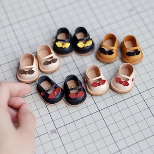 17cm Doll Shoes – Handmade Genuine Leather – Fits Soft Vinyl Dolls like Labubu – Plush Toy Accessories – Doll Not Included