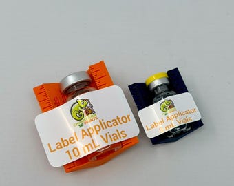 Vial Label Applicator for 3mL 10mL Peptide Vials | Alignment Tool