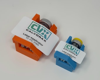 Peptide Vial Label Applicator Tool with Alignment Guide | 3mL, 5mL & 10mL | Straight Labels