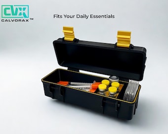 Syringe Storage Organizer | Medical Supply Case for Vials & Prep Pads | Compact Travel Case