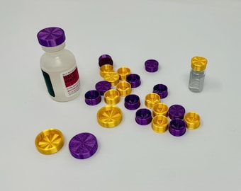 Reusable Peptide Vial Caps 10 Pack for 3, 10, 30mL Vials and 3mL Pens
