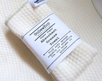 Super Duper Absorbent & Reusable Grease Towel, Cooking Sponge