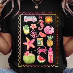 Comfort Colors Coquette Seashell Shirt, Comfort Colors Coastal Summer Tee, Beachy Shell Swim Crewneck, Trendy Shellfish Best Friend Gift