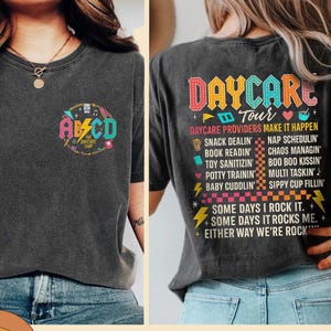 Comfort Colors Retro Daycare Shirt, Daycare Tour Shirt,Daycare Worker Gift,Cute Daycare Staff Crew,Childcare Provider Shirt,Toddler Teacher