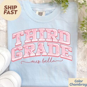 Comfort Colors Custom Third Grade Teacher Shirt, Teacher Team Shirt, 3rd Grade Tee, Teaching Tshirts, New Teacher Gift, Back to School