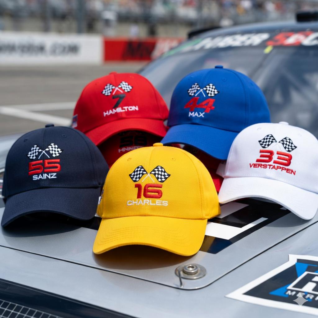 Race Engine Hat Raphics Custom Name Racing Number Embroidered Hat, Personalized Driver Name ...
