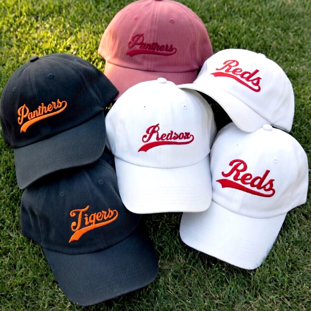 Ps Script Hat Custom Baseball Team Script Hat, Embroidered Hat for Game Day Fans ...
