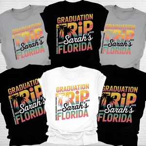 Custom Graduation Family Trip Shirts, Personalized Graduate Vacation Matching Tshirts Beach Summer Vacay Tees Group T-shirts Grad Gift