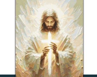 Jesus Cross Stitch, Christian Cross Stitch Pattern, Jesus Embroidery, Jesus Cross Stitch Pattern, Christ Cross Stitch Pattern (PDF File)