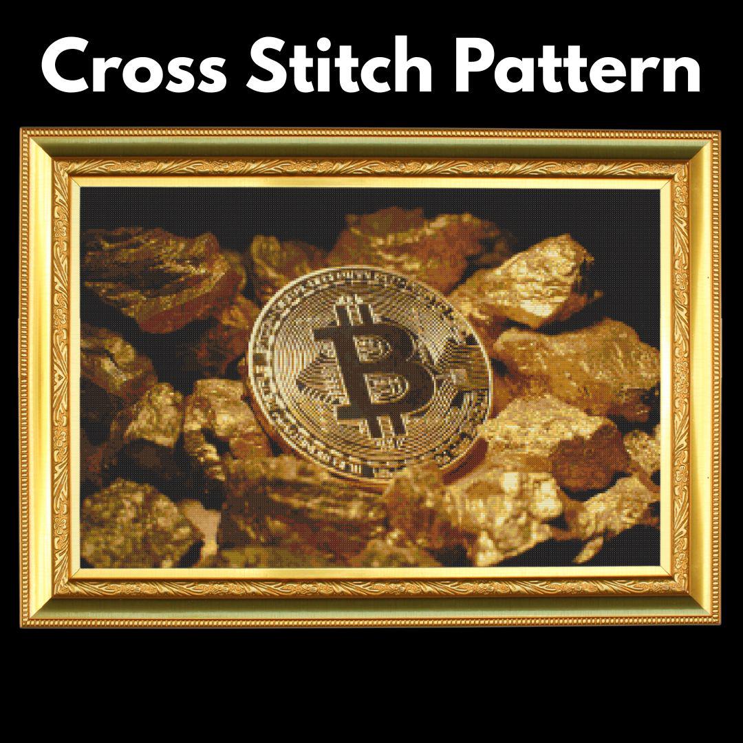 Padrão de ponto cruz com moeda de ouro Bitcoin: Lei da Atração e Riqueza  (padrão em PDF) - Etsy Portugal