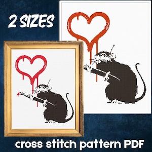 Banksy Love Rat - Etsy Canada