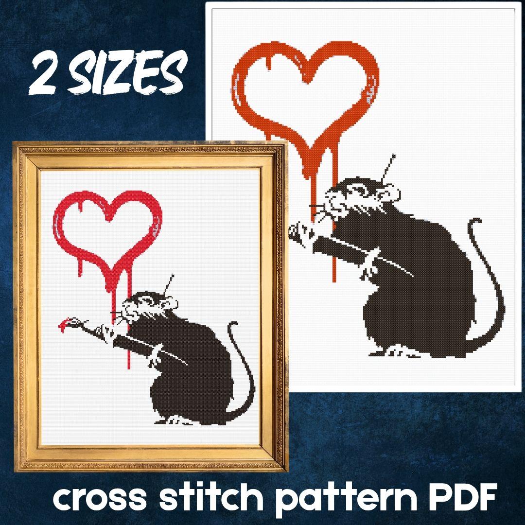 Banksy Love Rat - Etsy Canada