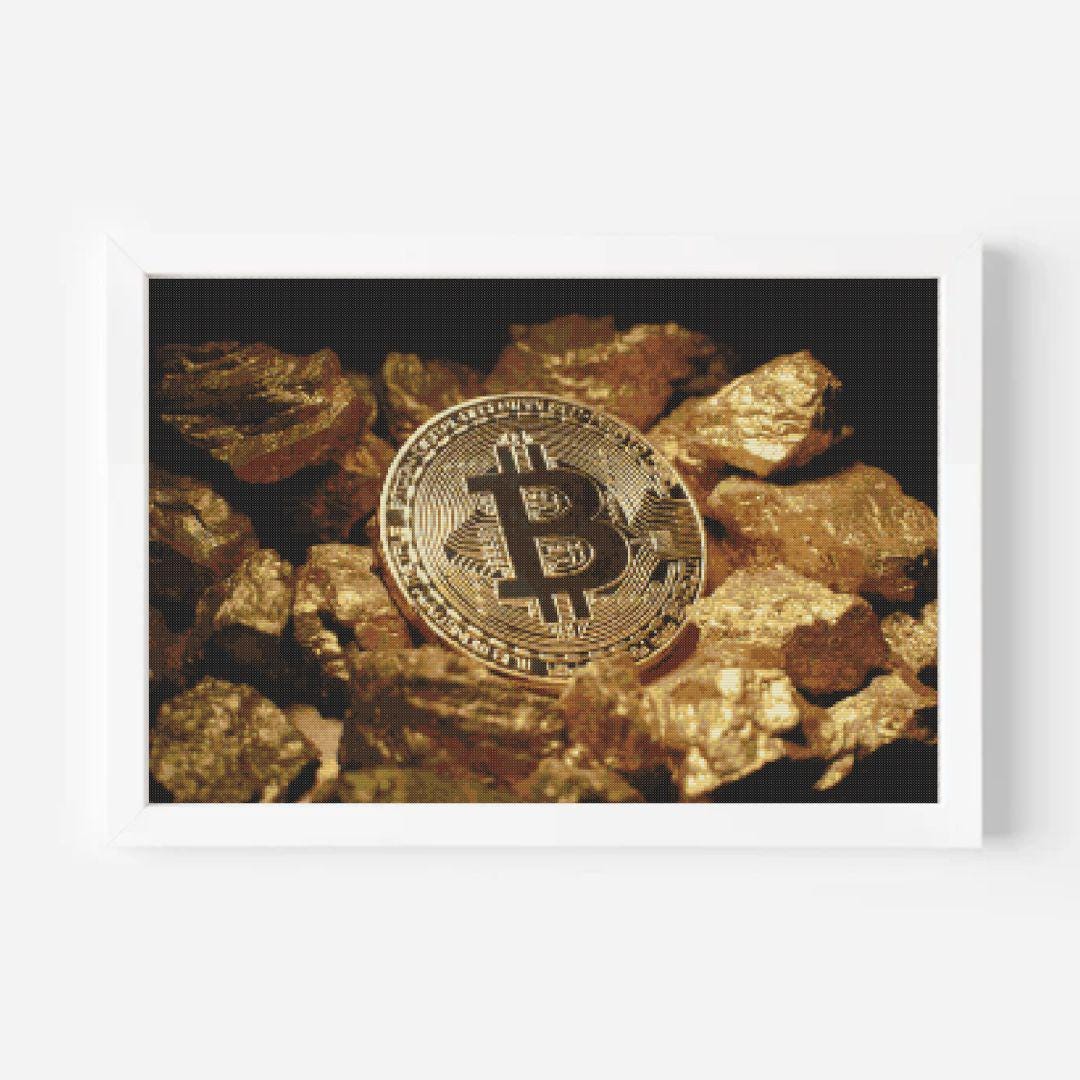 Cruz dourada bitcoin (96) foto