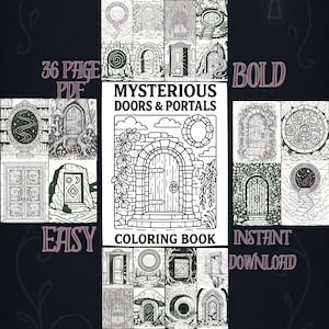 Mysterious Doors Coloring Book: Enchanted Portals & Secret Passageways