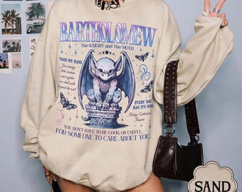 The Knight and The Moth Sweatshirt, Bartholomew Shirt, Sybil and Rory Shirt, Rachel Gillig Book Shirt, Dark Fantasy Lover Gifts