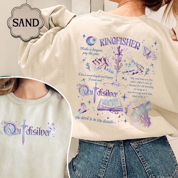 Quicksilver Series Sweatshirt, Fantasy Bookish Merch, Kingfisher Shirt, Bookish Shirt, Callie Hart Quicksilver, Romance Book