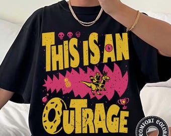 This Is An Outrage Comfort Colors Shirt, Princess Donut Cat T-Shrit, Dungeon Crawler Carl Tee, Gift for LitRPG Lovers, Book Series Apparel