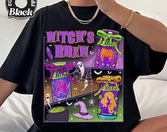 Witches Brew Comfort Colors Shirt, Witch With Energy Drink Shirt, Funny Halloween Gift for Friend, Season of the Witch Halloween Shirt