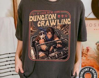 Dungeon Crawling Comfort Colors Shirt, Sci-Fi Meme Tee, Carl Princess Donut Graphic Tee