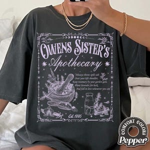 Owens Sister Apothecary Comfort Colors Shirt, Midnight Margaritas Shirt for Book Lovers, Halloween Gifts, Salt Rosemary Lavender Love Shirt