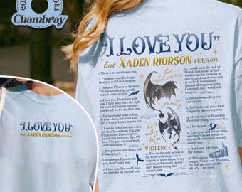 Xaden Riorson Quote Comfort Colors Shirt,  Book Quotes, Fourth Wing Merch, Xaddy Shirt, I Love You In Book Quotes, Romantasy Book