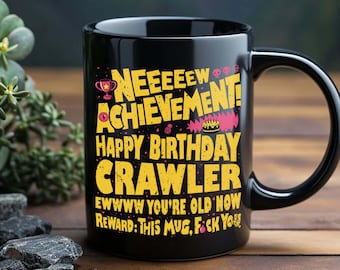 Custom New Achievement Ceramic Mug 2-sided, Dungeon Crawler Carl Coffee Mug, Birthday Gift for Crawlers, New Achievement Merch