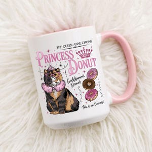 Princess Donut Ceramic Mug 2-sided, New Achievement Mug, DCC Gifts for Fantasy Sci-Fi Book Lovers, Dungeon Crawler Cup, Book Series Mugs