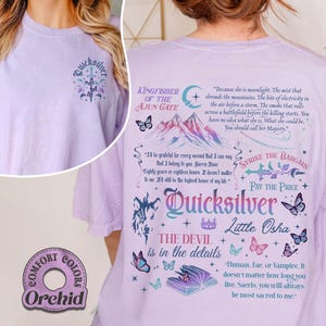 Quicksilver Book Comfort Colors Shirt, Fantasy Bookish Merch, Inspired Callie Hart,Kingfisher Shirt,Romantasy Bookish Gift,Callie Hart Merch