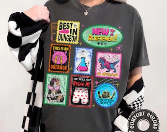 Dungeon Crawler Carl Book Stamps Comfort Colors Shirt, New Achievement Shirt, Princess Donut And Mongo, Book Series Apparel for Booktok