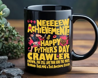 Dungeon Crawler Coffee Mug, Father's Day Achievement Dad Gift, Sci-Fi Fan Merch