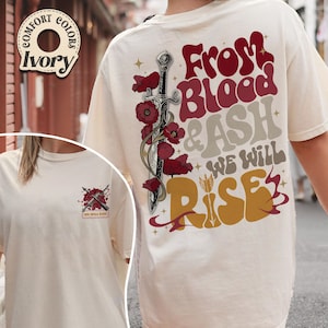 Blood And Ash Fan Comfort Colors Shirt, Poppy Queen Of Atlantia Shirts, We Will Rise Shirt, Jla Inspired Merch, Gift For Book Lover