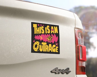This Is An Outrage Car Magnets, Dungeon Crawler Accessories, Gift for LitRPG Lovers