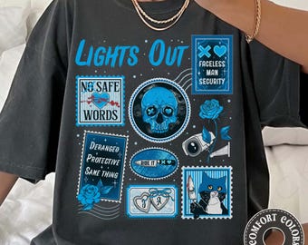 Lights Out Comfort Colors T-Shirt, Dark Romance Reader Gift