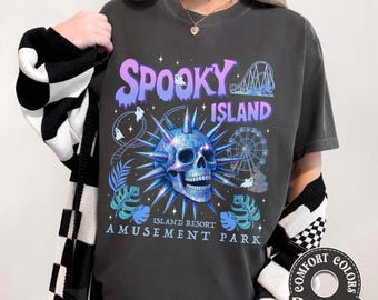Spooky Island Comfort Colors Shirt, Spooky Island T-Shirt, Retro Halloween Cartoon Movie Shirt, Spooky Shirt Gift Idea for Men Women