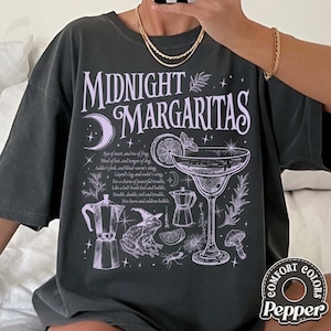 Midnight Margaritas Comfort Colors Shirt, Salt Rosemary Lavender Love Shirt, Witchy Tee, Margarita Halloween Shirt, Practical Magic Shirt