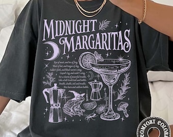 Midnight Margaritas Comfort Colors Shirt, Salt Rosemary Lavender Love Shirt, Witchy Tee, Margarita Halloween Shirt, Practical Magic Shirt