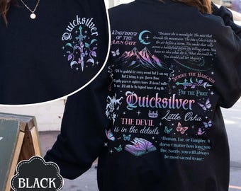 Quicksilver Book Sweatshirt, Fantasy Bookish Merch, Inspired Callie Hart,Kingfisher Shirt,Romantasy Bookish Gift,Callie Hart Merch