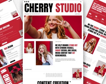 Wix Studio Website Template for Creative Studio, branding experts, podcasters, bloggers, and service providers