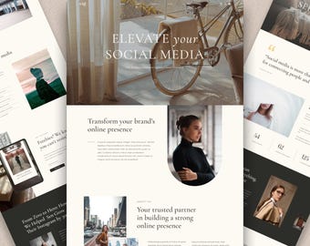 Wix Studio Website Template: Social Media Manager, Coach, Minimalist design