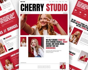 Squarespace Template for Creative Studio, branding experts, podcasters, bloggers, and service providers