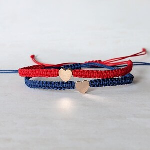 Justerbart makraméarmband, Matchande armband för par, Present till honom/henne, Vänskapsarmband, Present till bästa vän