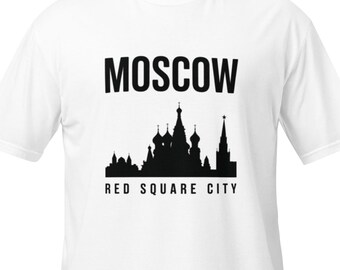 Moscow T-Shirt Red Square City Shirt Moscow Skyline City Shirt Unisex